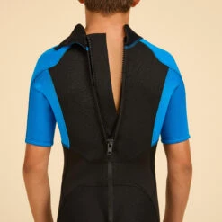 BOY'S SURFING 1.5 MM NEOPRENE SHORTY WETSUIT 500 BLUE BLACK -Nomad Kayaks k054fc00728575f20cdd42e176112a9b9