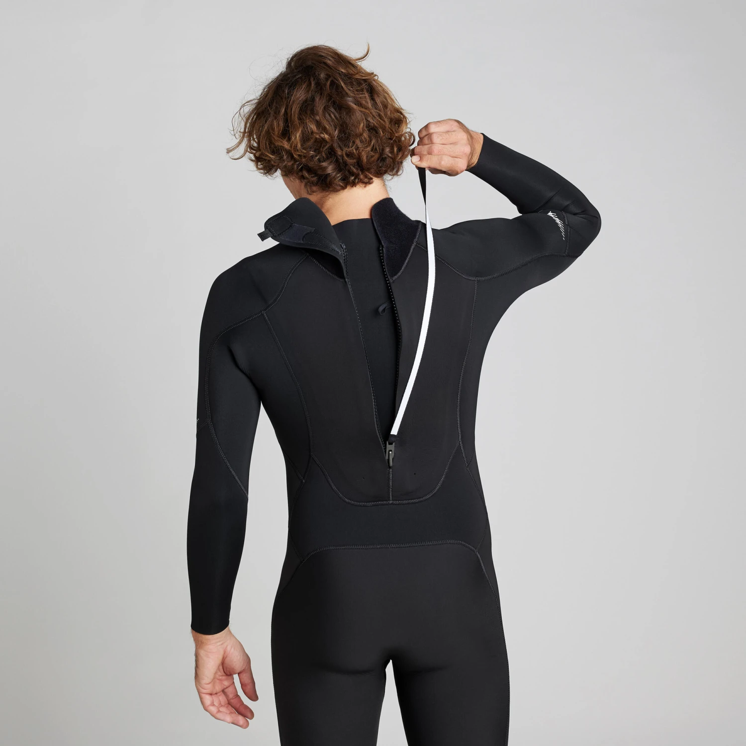 Men's 4/3 Mm Neoprene SURF 500 Wetsuit Black 5 Men's 4/3 Mm Neoprene SURF 500 Wetsuit Black - Image 5
