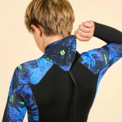 BOY'S SURFING WETSUIT 500 4/3 MM VORTEX BLACK -Nomad Kayaks k1193b33fe690600e53447898c40b3047