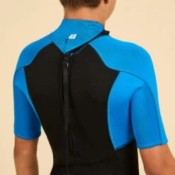 BOY'S SURFING 1.5 MM NEOPRENE SHORTY WETSUIT 500 BLUE BLACK -Nomad Kayaks k3e99e74e6f73a9f39f85bc12d910de69
