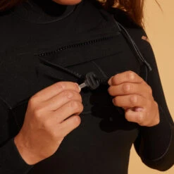 WOMEN'S NEOPRENE SURF WETSUIT 900 3/2 BLACK CHEST ZIP CLOSURE -Nomad Kayaks k469bb74bbb89de87c01ac42b813c9100