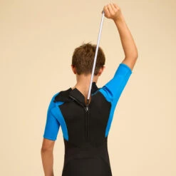 BOY'S SURFING 1.5 MM NEOPRENE SHORTY WETSUIT 500 BLUE BLACK -Nomad Kayaks k50624674e665e0dc961331213c82e591
