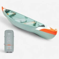 X500 High Pressure Dropstitch Inflatable Canoe 4 Seats (2 Adults + 2 Kids)