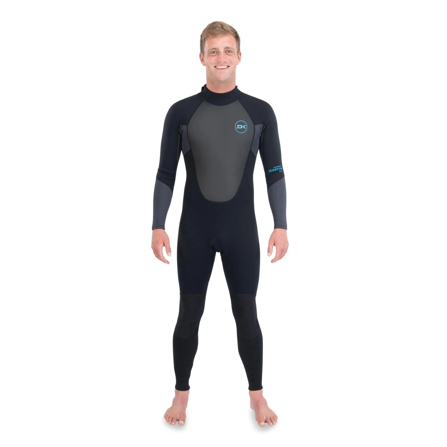 Dakine Mens Quantum Back Zip Full Suit 3/2mm (Black / Grey) 1 Dakine Mens Quantum Back Zip Full Suit 3/2mm (Black / Grey)