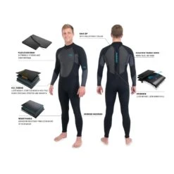 Dakine Mens Quantum Back Zip Full Suit 5/4/3 GBS (Black / Grey) -Nomad Kayaks kdbee29c287850d438b3ce19facad414d