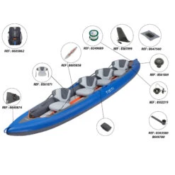 X100 3/4 PERSON Drop-Stitch Floor TROURING INFLATABLE KAYAK - BLUE -Nomad Kayaks ke0f71feeed88fc972b1a20809d161551