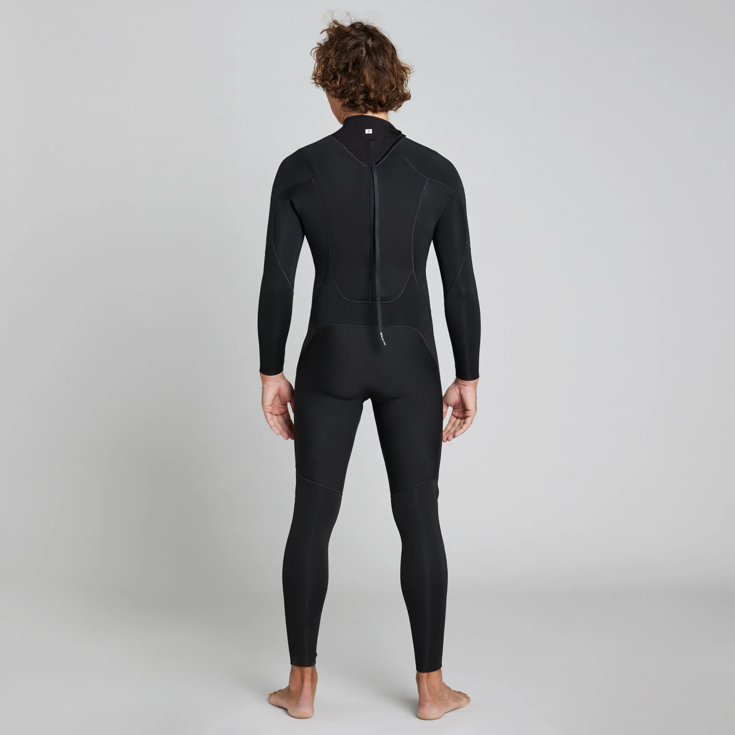 Men's 4/3 Mm Neoprene SURF 500 Wetsuit Black 12 Men's 4/3 Mm Neoprene SURF 500 Wetsuit Black - Image 12