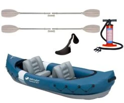 Sevylor Tahaa 2 Person Inflatable Kit With 2 Paddles, Directional Skeg And Pump
