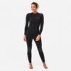 Women's 4/3 Mm Neoprene SURF 100 Wetsuit With Back Zip Black