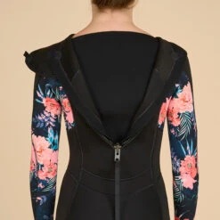 GIRL'S SURFING WETSUIT 500 4/3 MM BLACK RED -Nomad Kayaks kf438aa642969836b79db1676b2924658